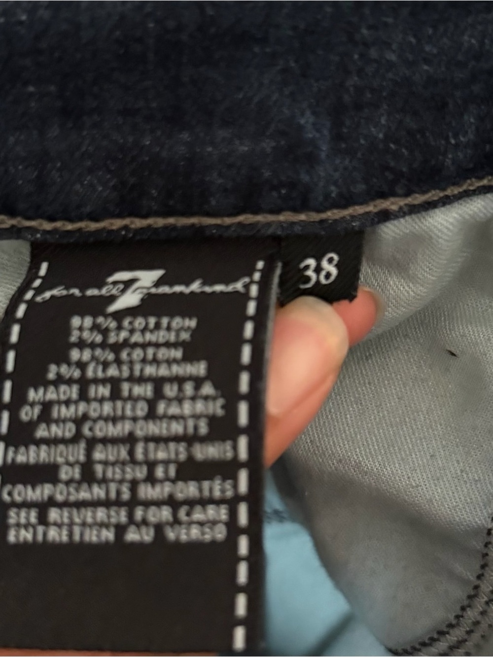 7 For All Mankind Men’s Dark Blue Slim Jeans